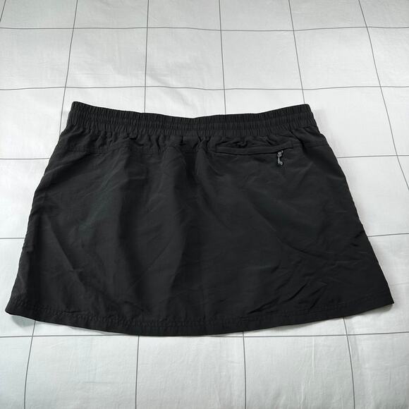 L.L. Bean Skirt Womens Large Black Nylon Hiking Outdoor Trail Modest Active Trek - Picture 2 of 9